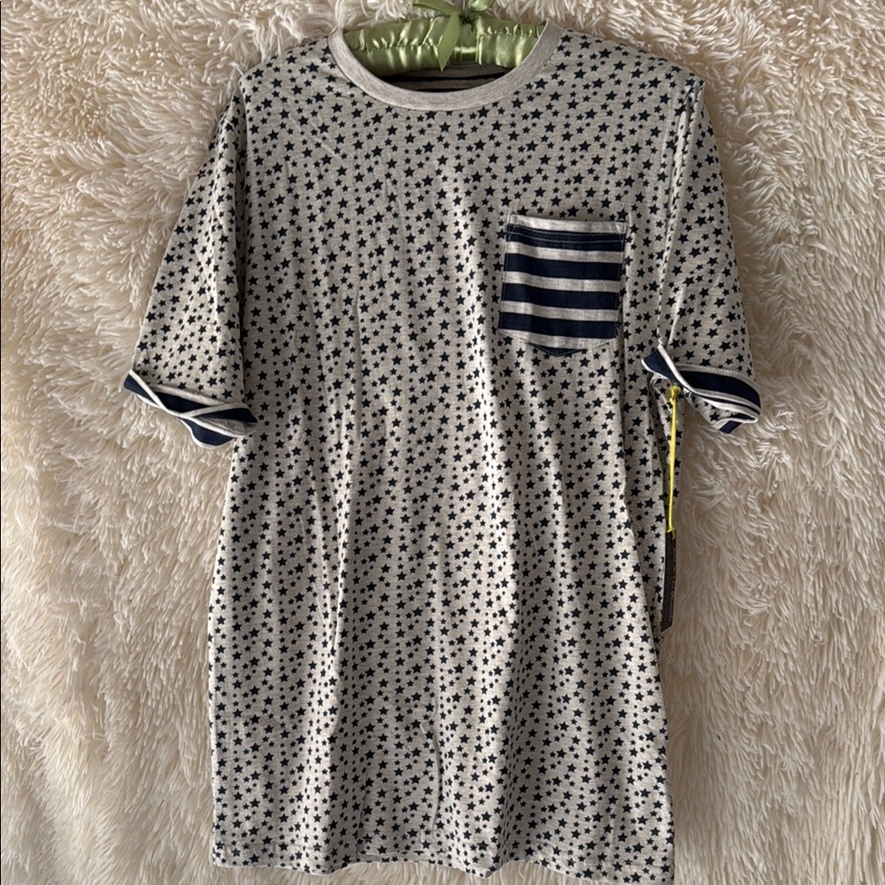 Broken Threads Shirt Mens Medium Blue Pocket Tee Lounge Casual